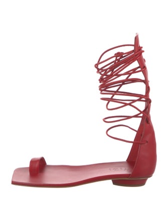 Tibi Leather Gladiator Sandals