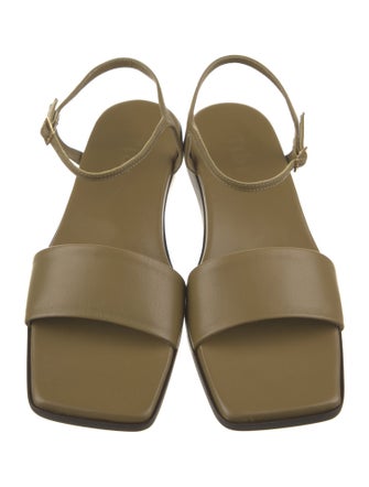 Tibi Leather Slides