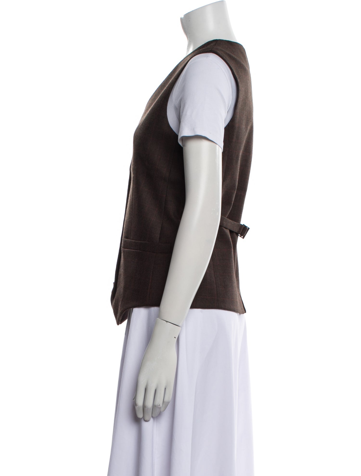 Tibi Plaid Print Vest w/ Tags