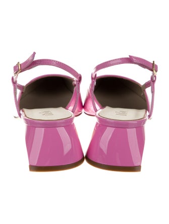 Tibi Patent Leather Slingback Pumps