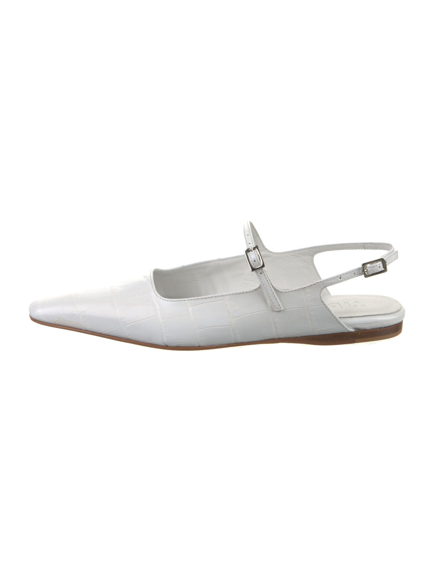 Tibi Leather Slingback Flats
