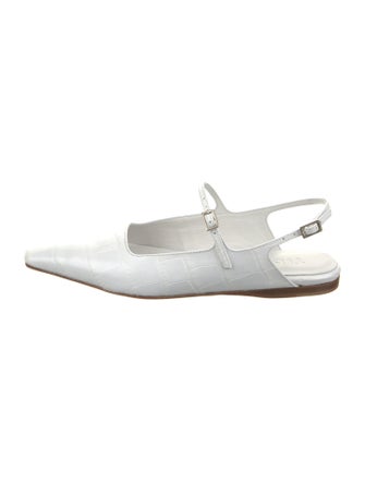 Tibi Leather Slingback Flats