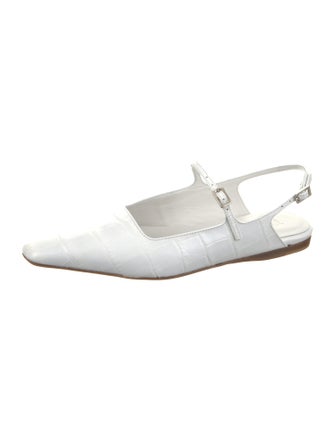Tibi Leather Slingback Flats