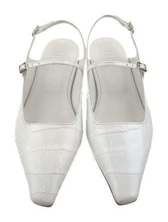 Tibi Leather Slingback Flats