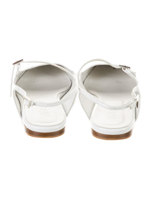 Tibi Embossed Leather Slingback Flats