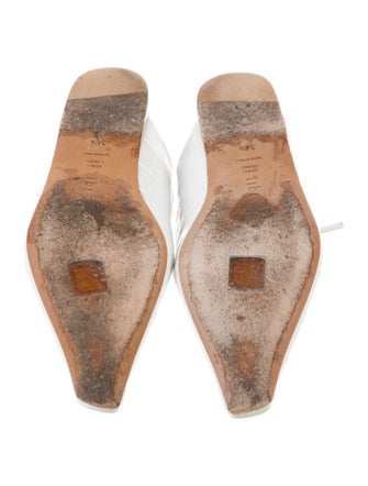 Tibi Embossed Leather Slingback Flats