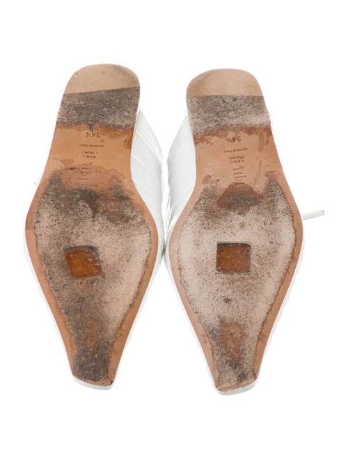 Tibi Embossed Leather Slingback Flats