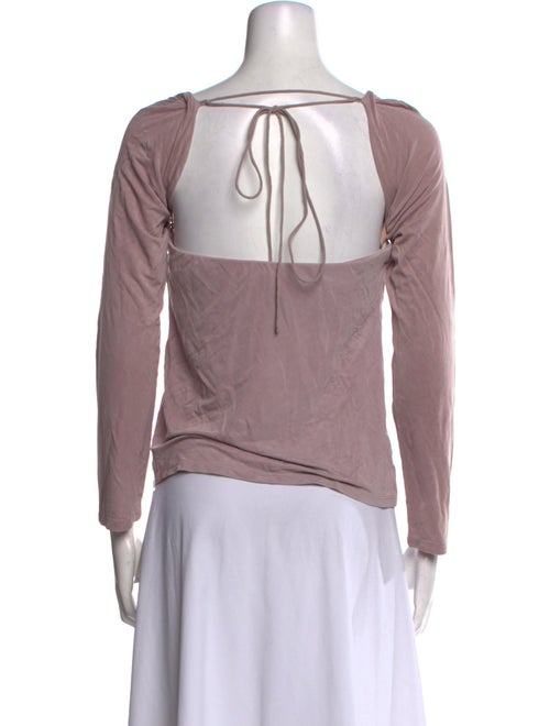 Tibi Square Neckline Three-Quarter Sleeve Top