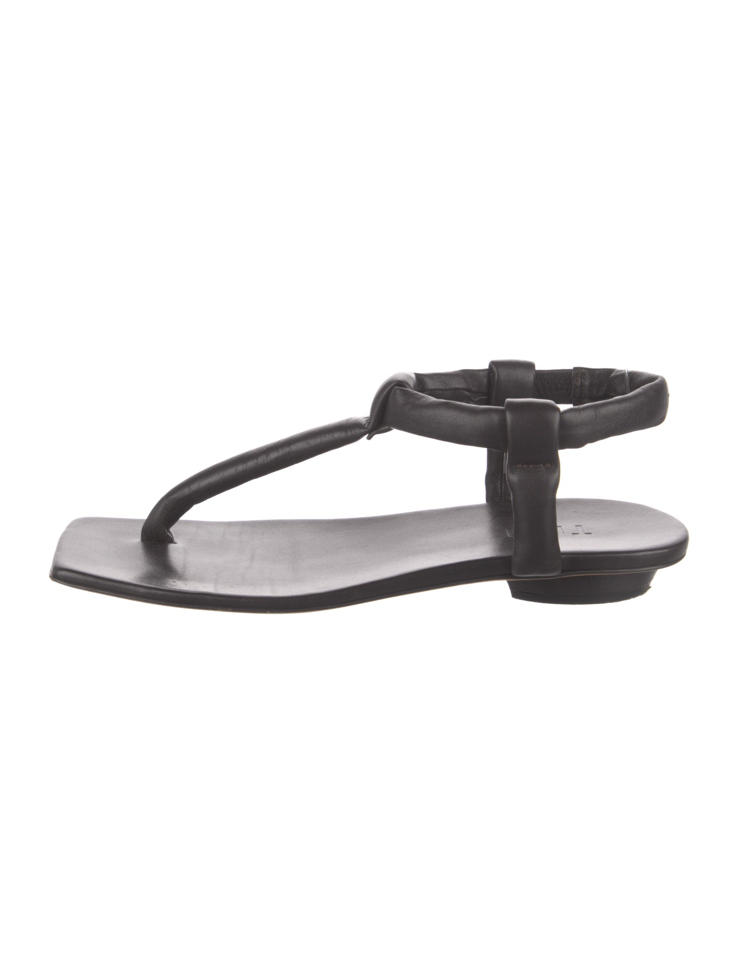 Tibi Leather T-Strap Sandals