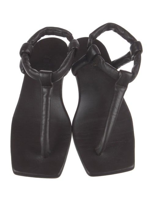 Tibi Leather T-Strap Sandals