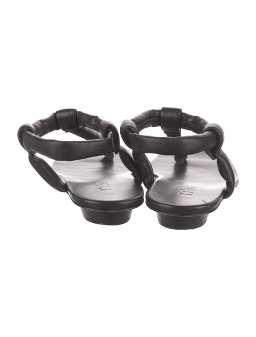 Tibi Leather T-Strap Sandals