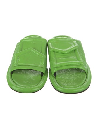 Tibi Patent Leather Slides