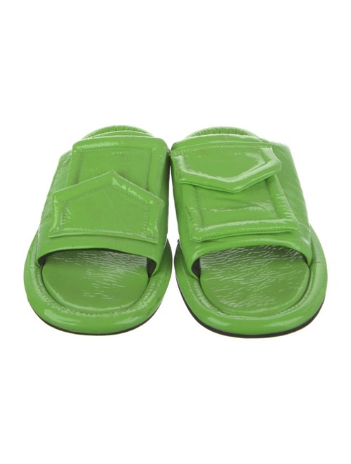Tibi Patent Leather Slides