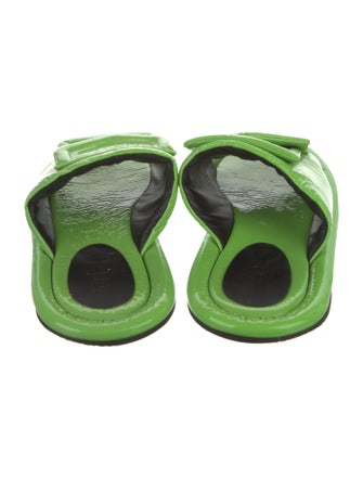 Tibi Patent Leather Slides