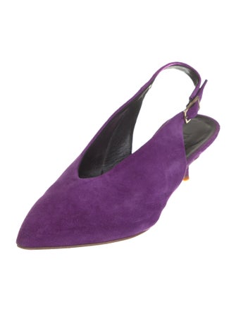 Tibi Suede Slingback Pumps