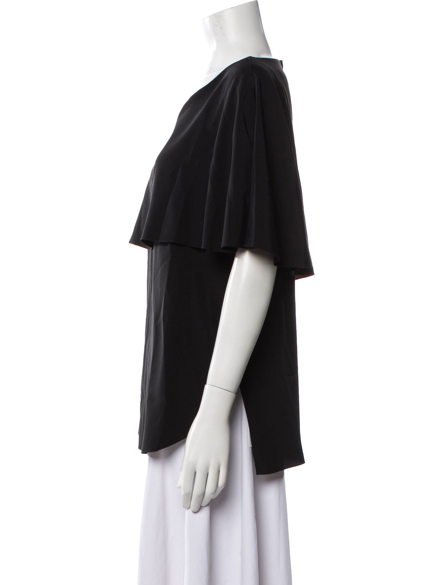 Tibi Scoop Neck Short Sleeve T-Shirt