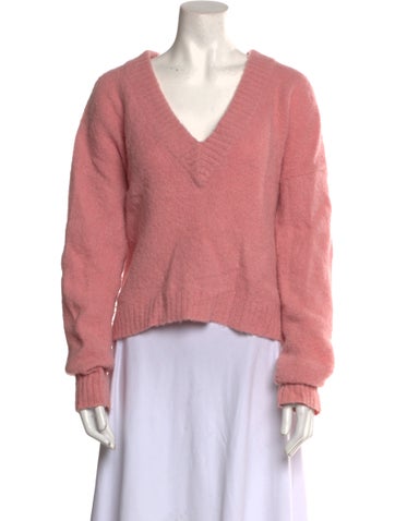 Tibi Knitwear Alpaca V-Neck Sweater S