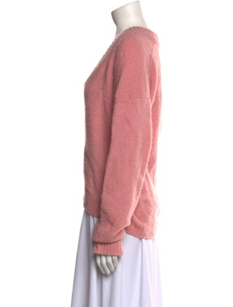 Tibi Alpaca V-Neck Sweater