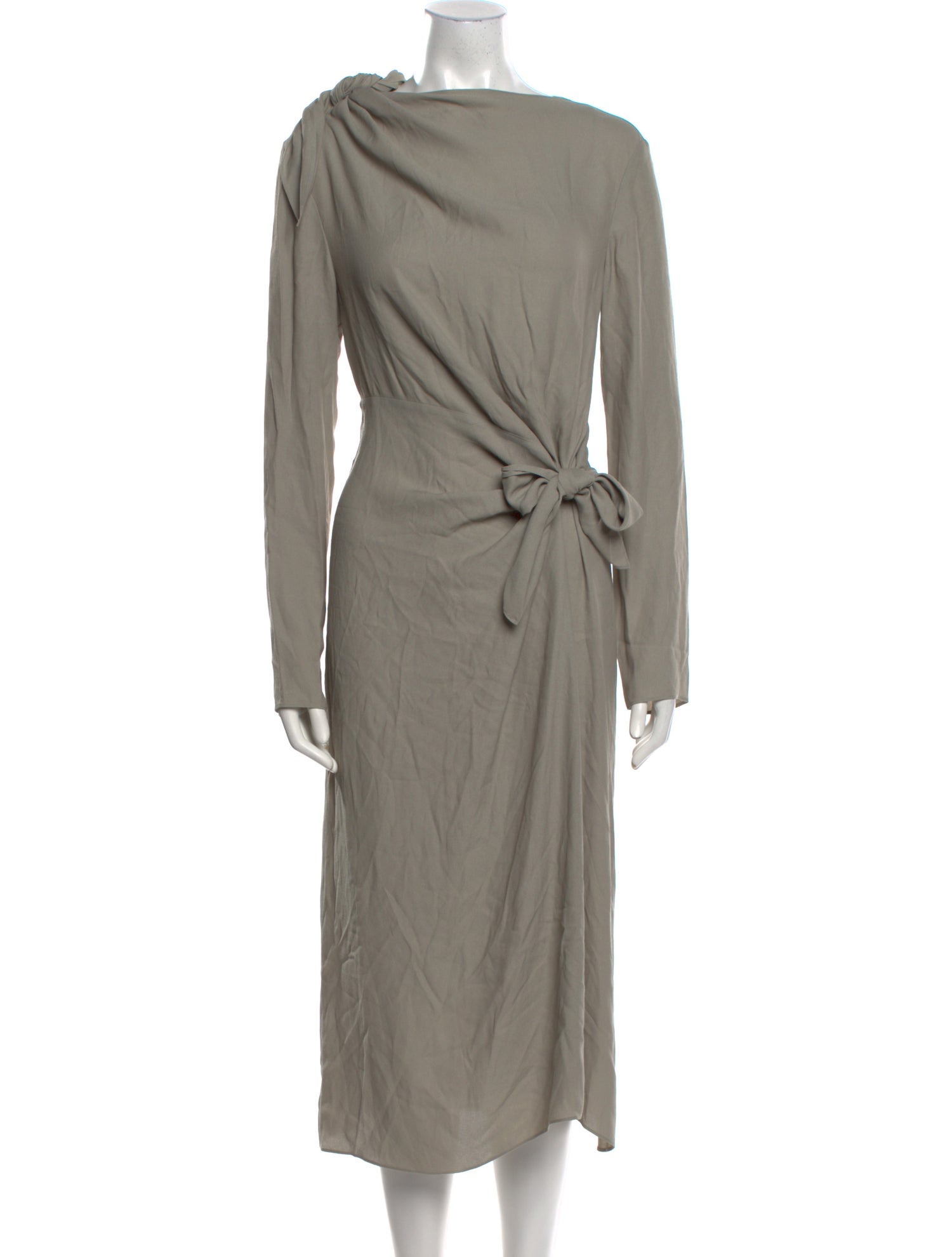 Tibi Bateau Neckline Long Dress