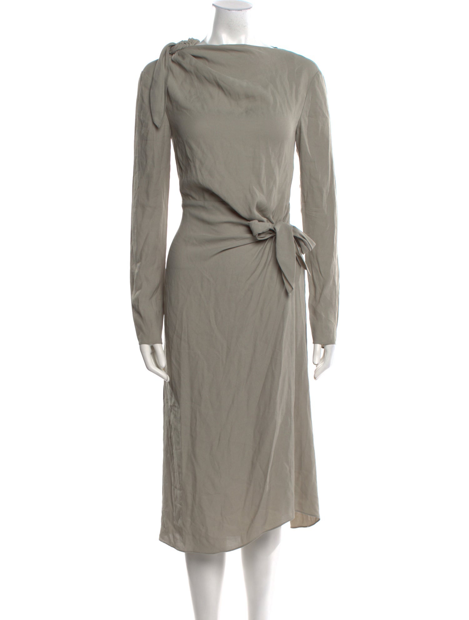 Tibi Bateau Neckline Long Dress
