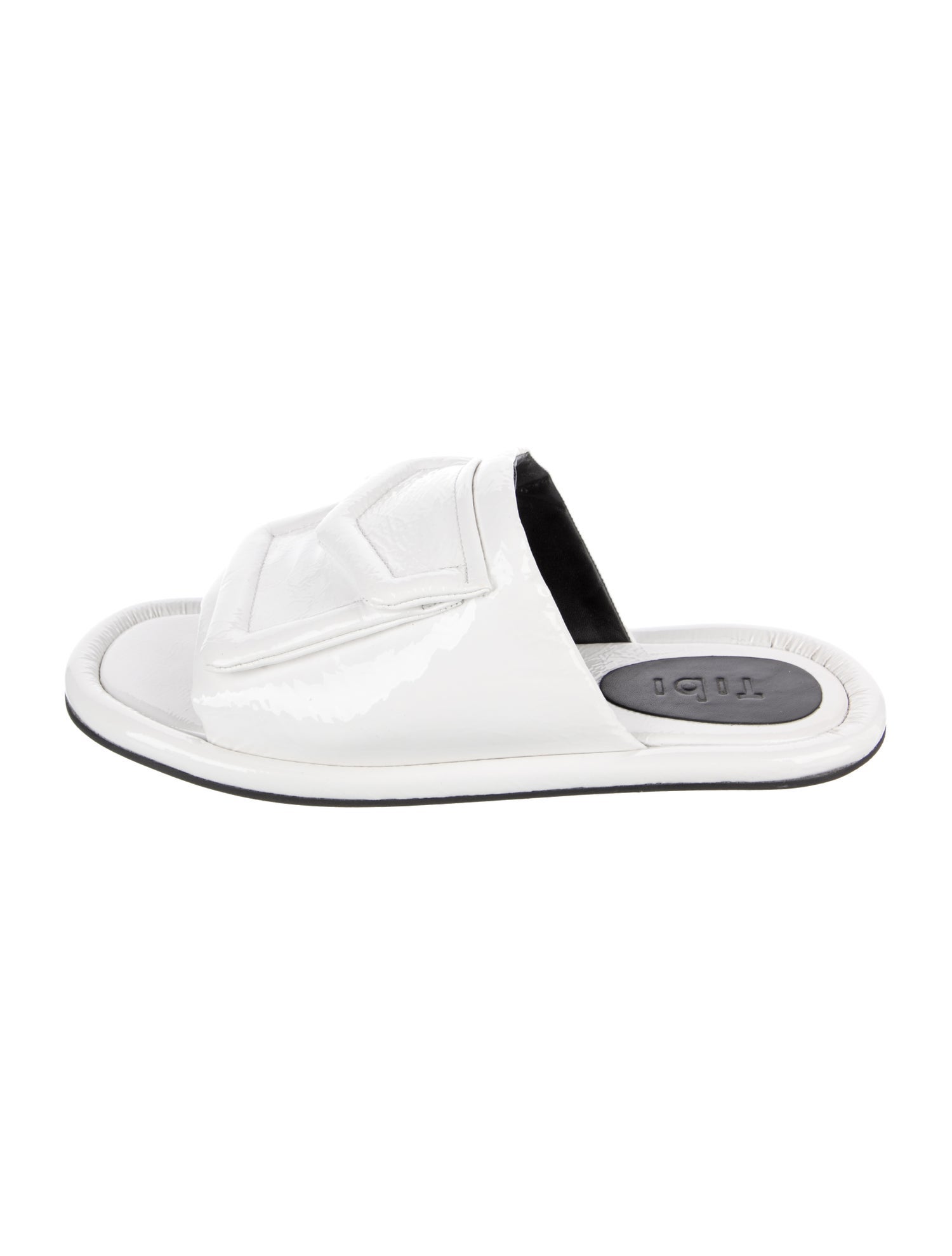 Tibi Patent Leather Slides
