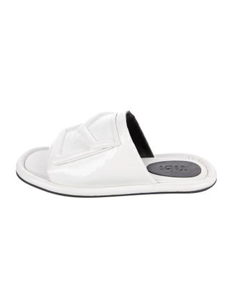 Tibi Patent Leather Slides