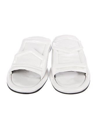 Tibi Patent Leather Slides