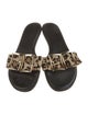 Tibi Ponyhair Animal Print Slides
