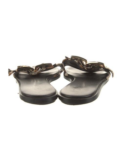 Tibi Ponyhair Animal Print Slides