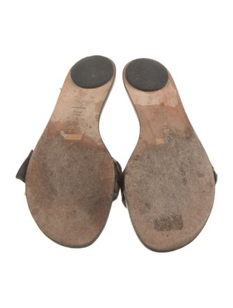 Tibi Ponyhair Animal Print Slides