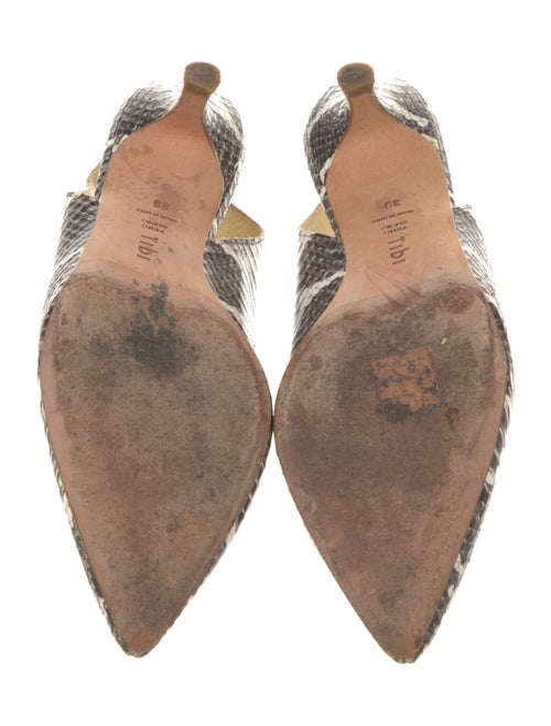 Tibi Snakeskin Animal Print Slingback Pumps