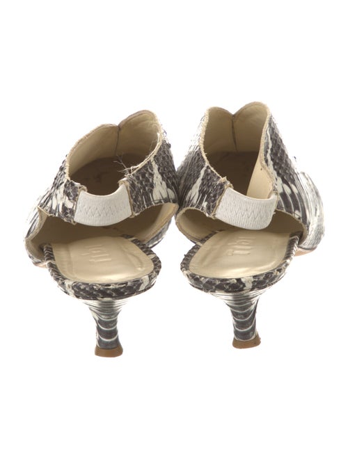 Tibi Snakeskin Animal Print Slingback Pumps