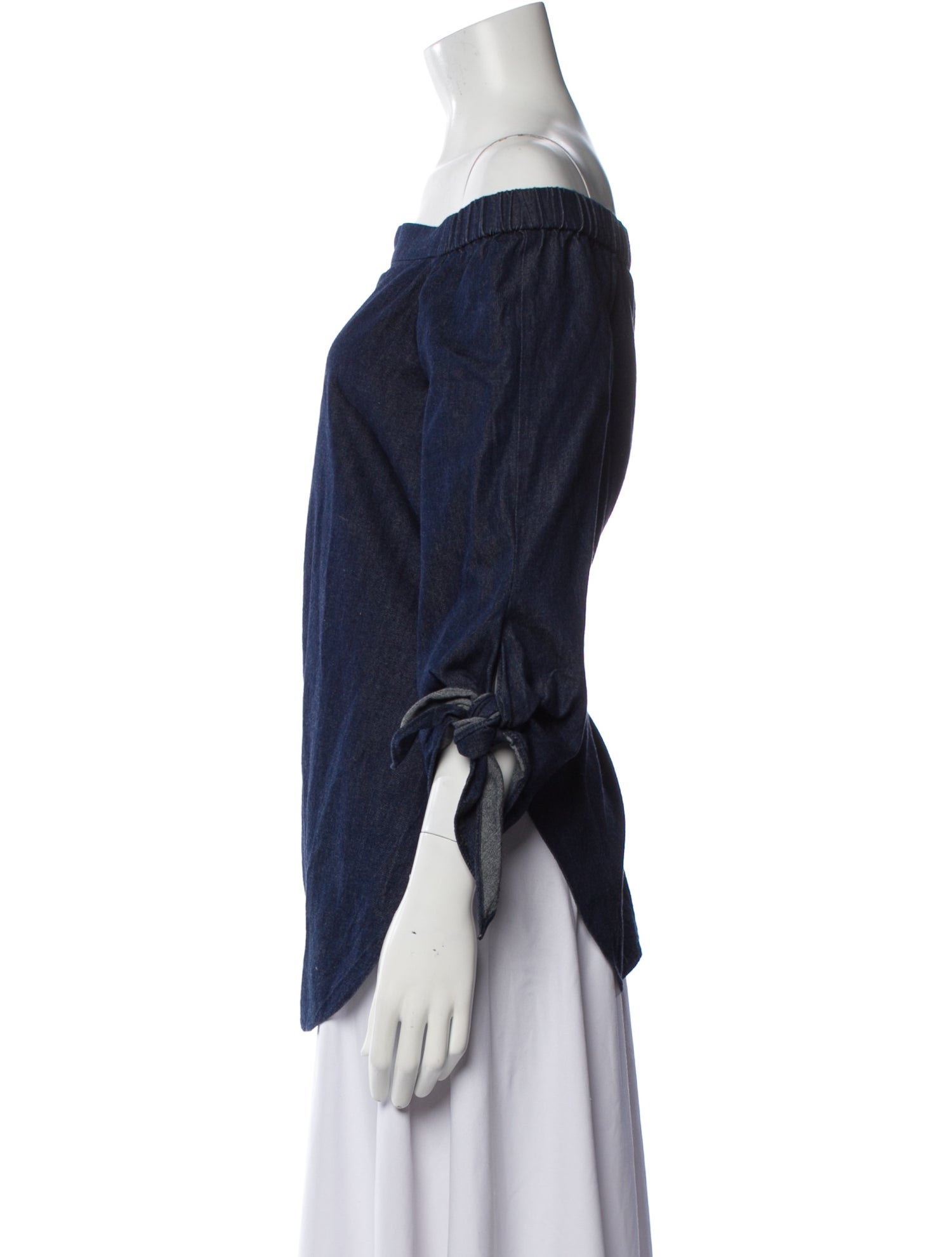 Tibi Bateau Neckline Three-Quarter Sleeve Blouse