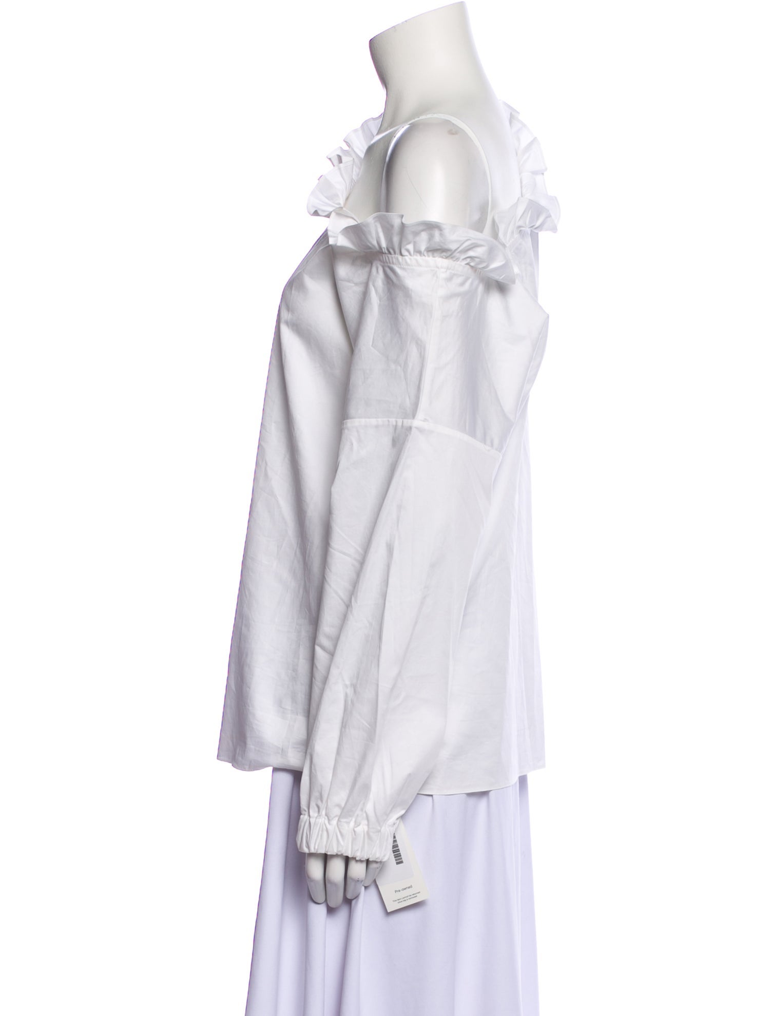 Tibi Asymmetrical Long Sleeve Blouse