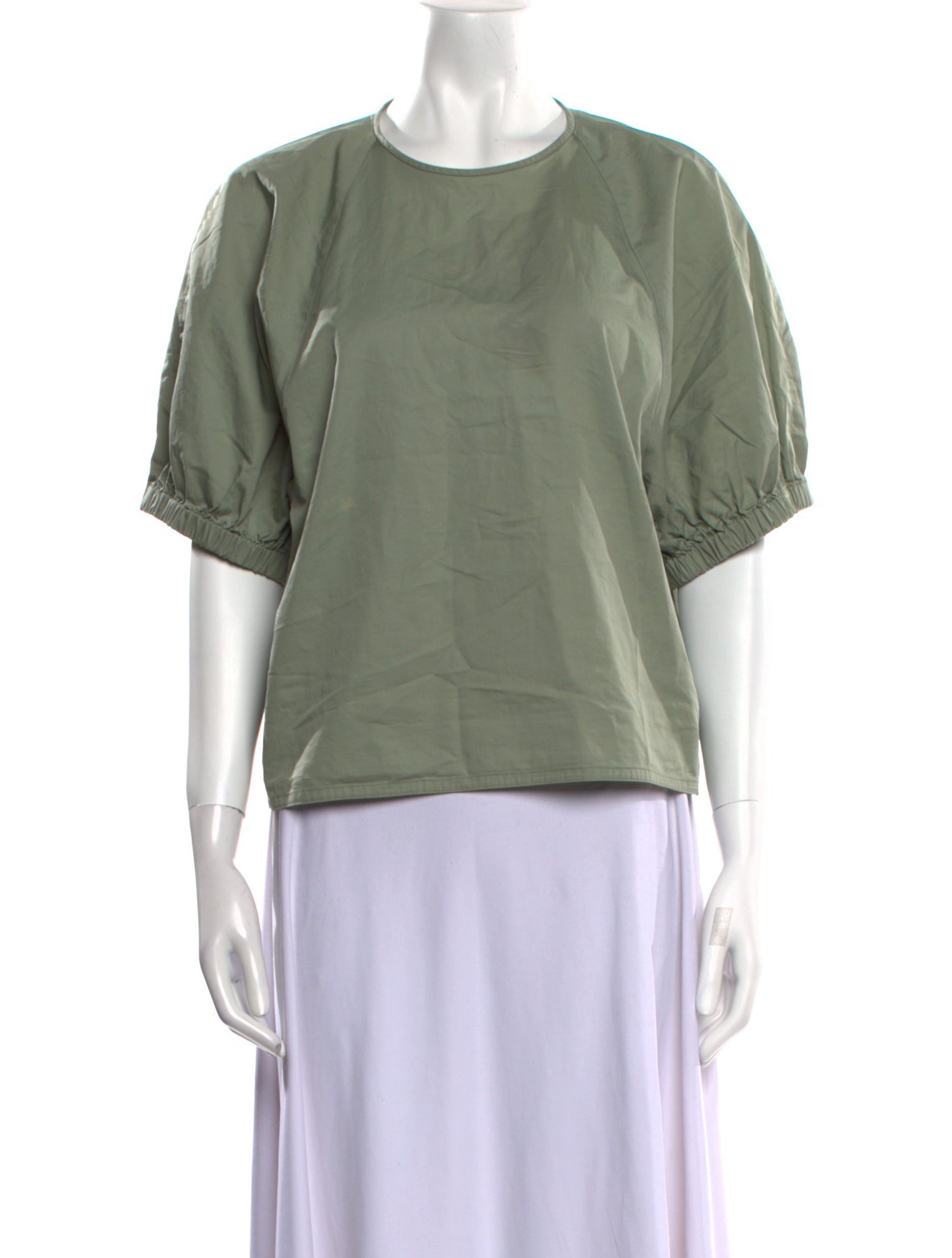 Tibi Crew Neck Short Sleeve Sweatshirt