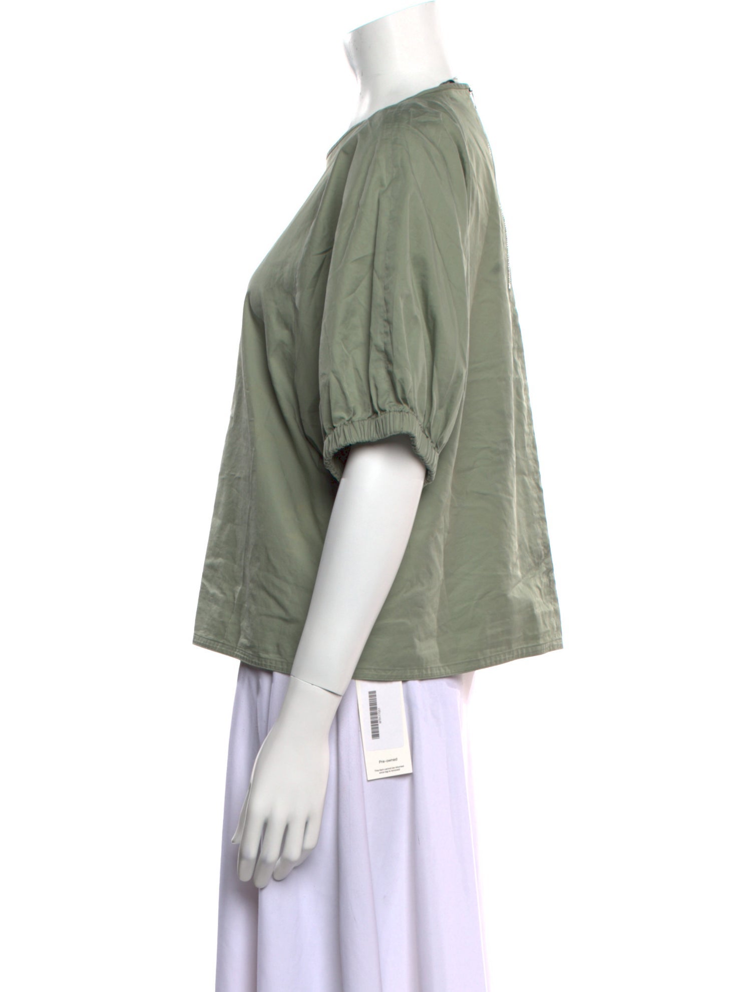 Tibi Crew Neck Short Sleeve Sweatshirt