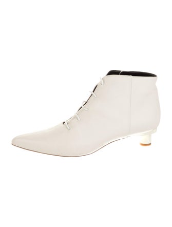 Tibi Leather Lace-Up Boots