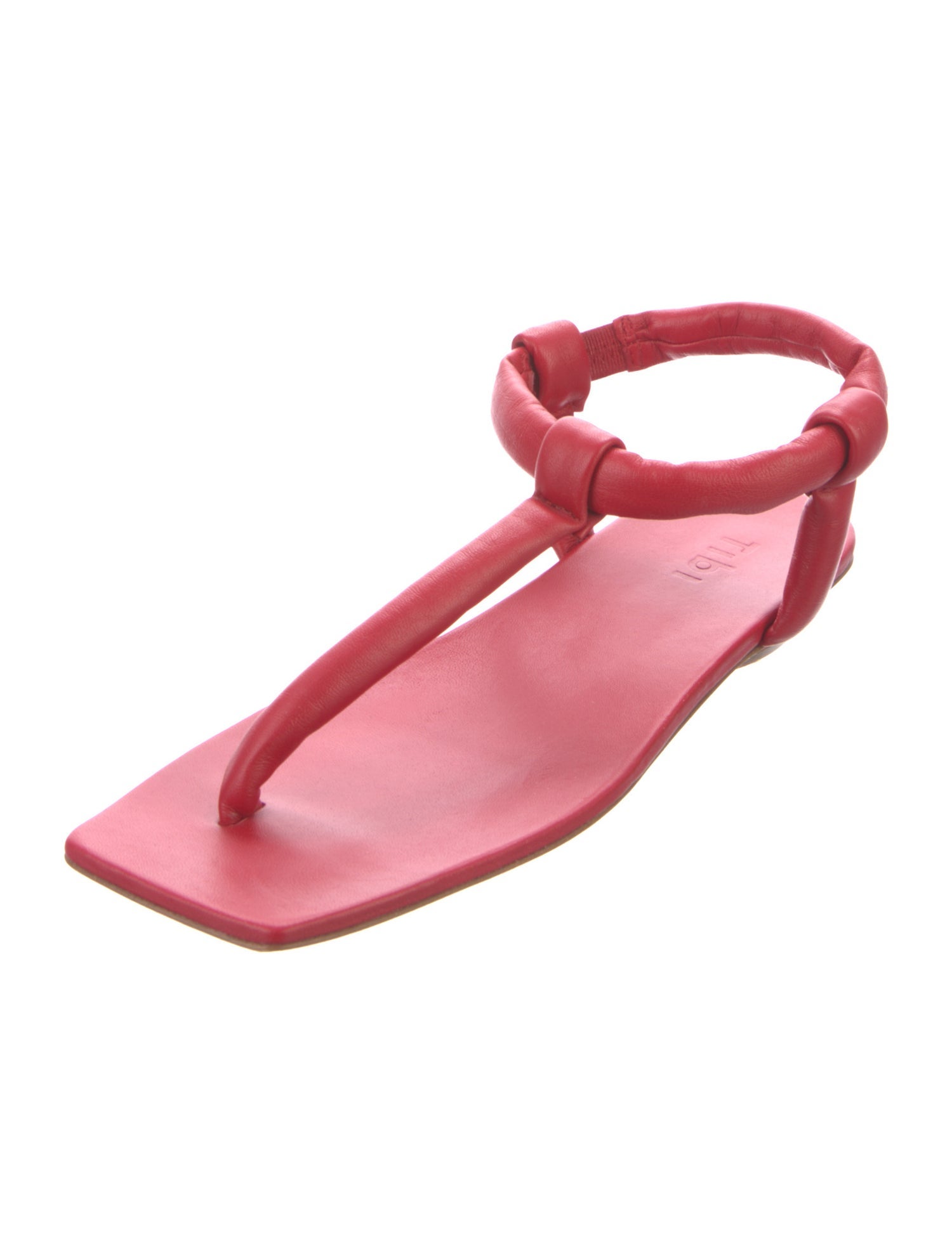Tibi Aston Leather T-Strap Sandals