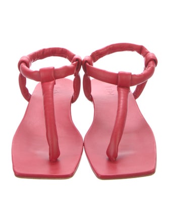 Tibi Aston Leather T-Strap Sandals