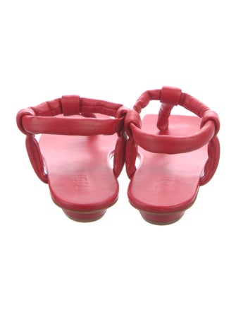 Tibi Aston Leather T-Strap Sandals