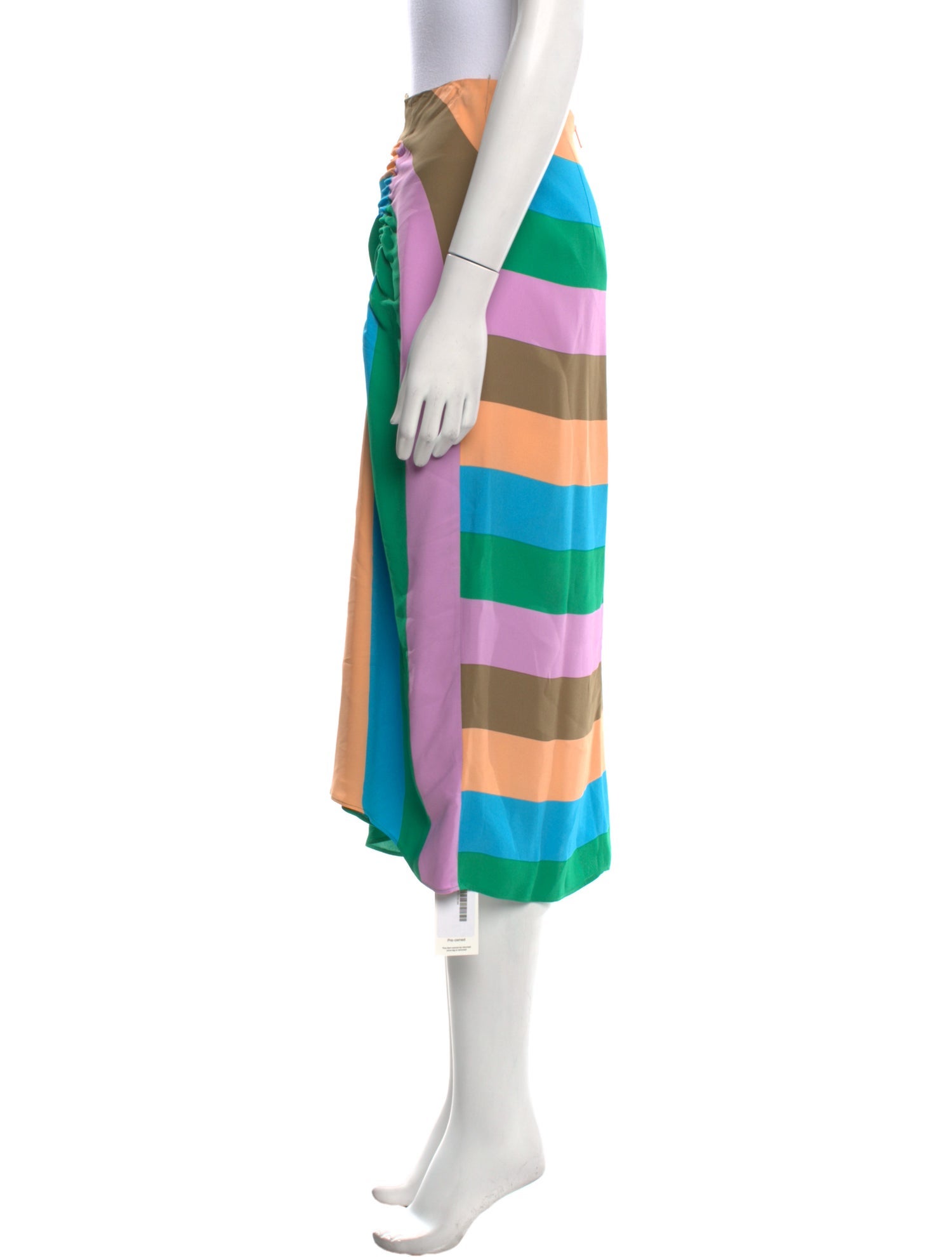 Tibi Striped Midi Length Skirt