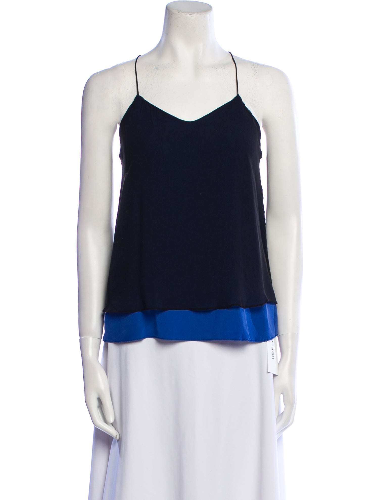 Tibi Silk V-Neck Top