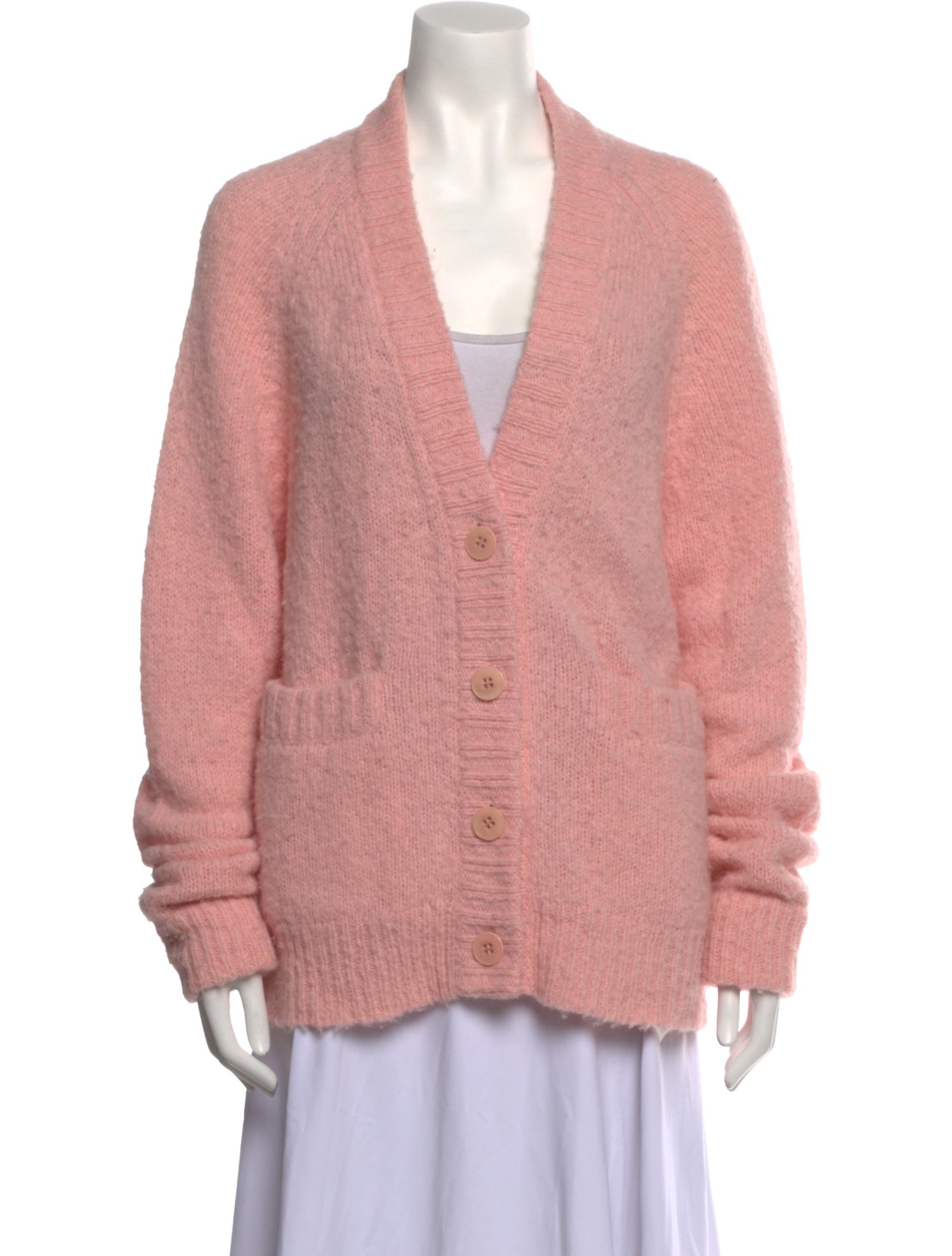 Tibi Alpaca V-Neck Sweater