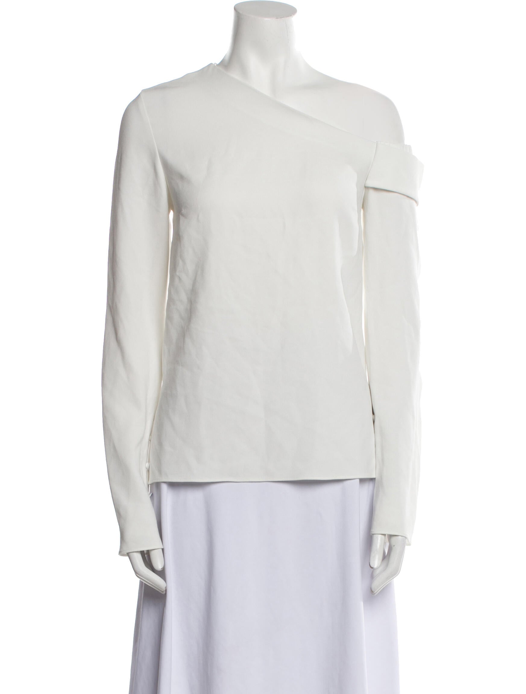 Tibi One-Shoulder Long Sleeve Top