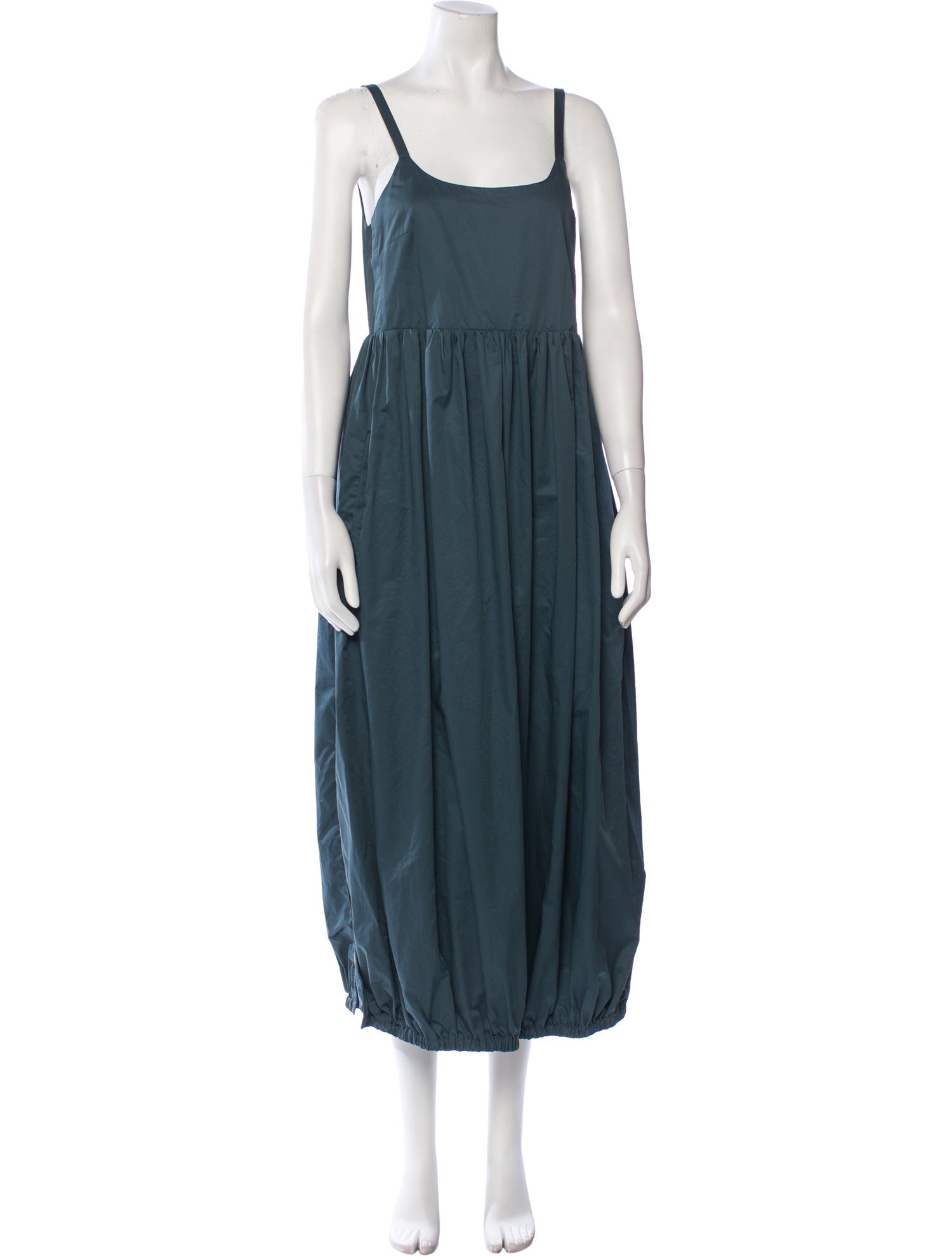 Tibi Square Neckline Long Dress
