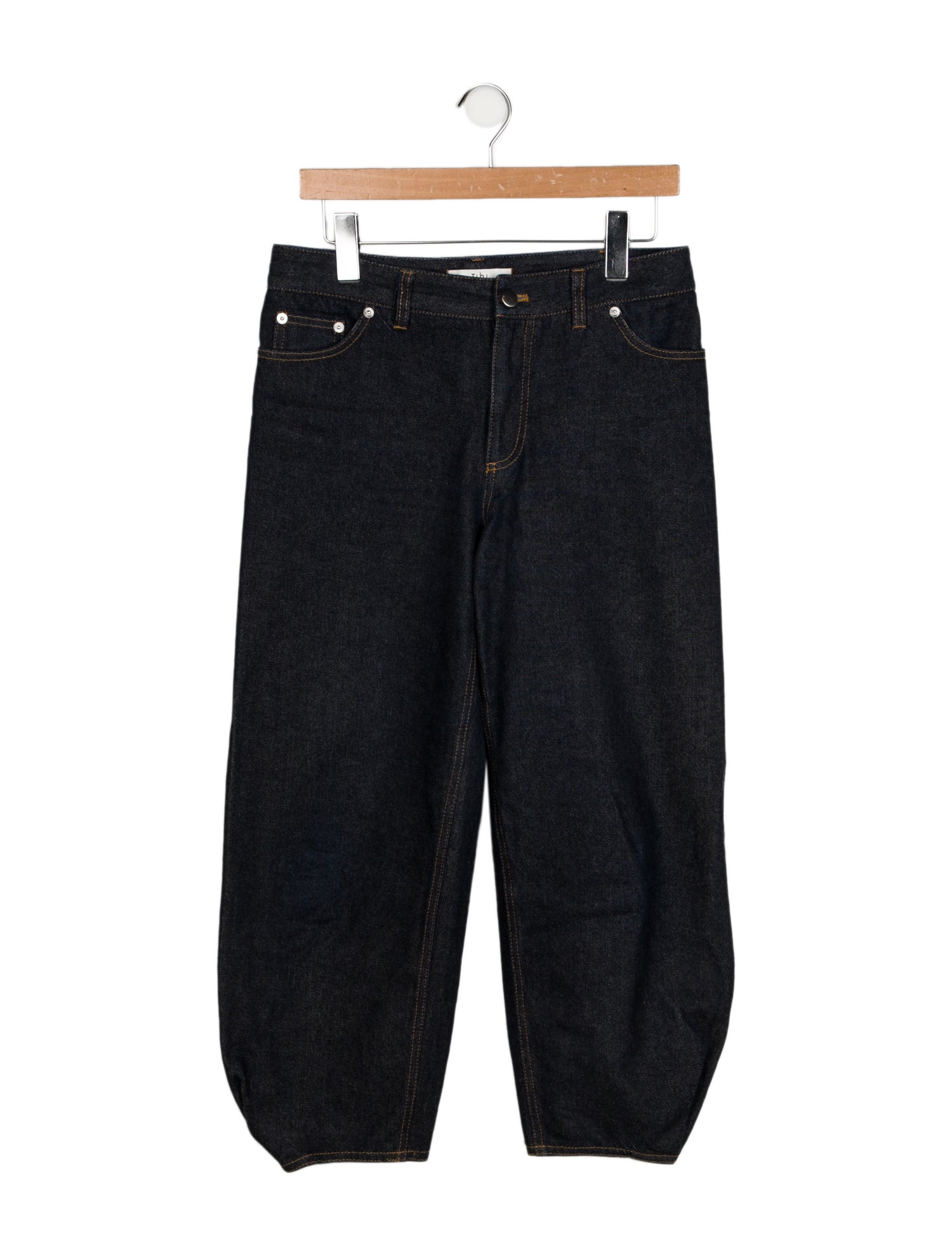 Tibi Mid-Rise Straight Leg Jeans