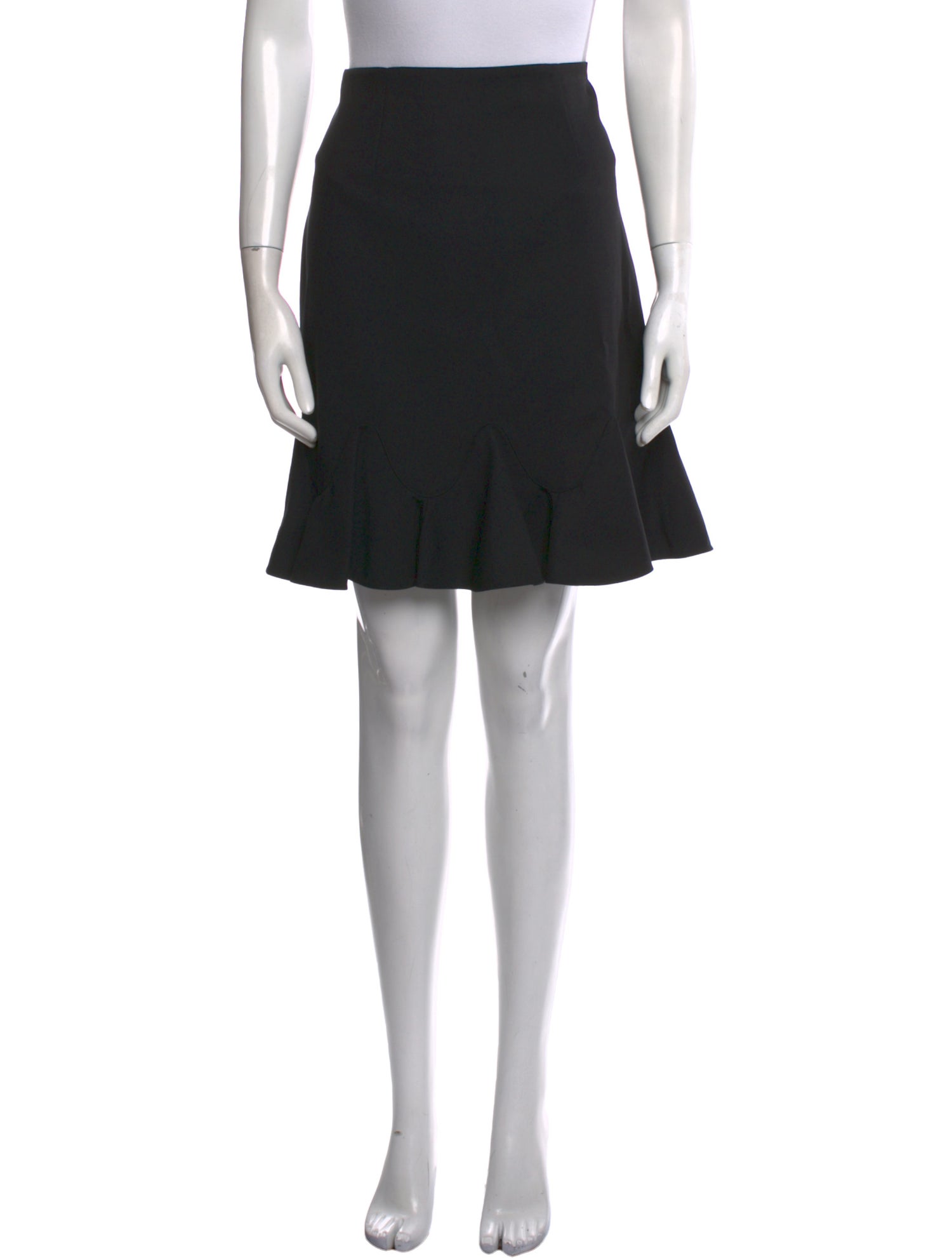 Tibi Ruffle Embellishment Knee-Length Skirt