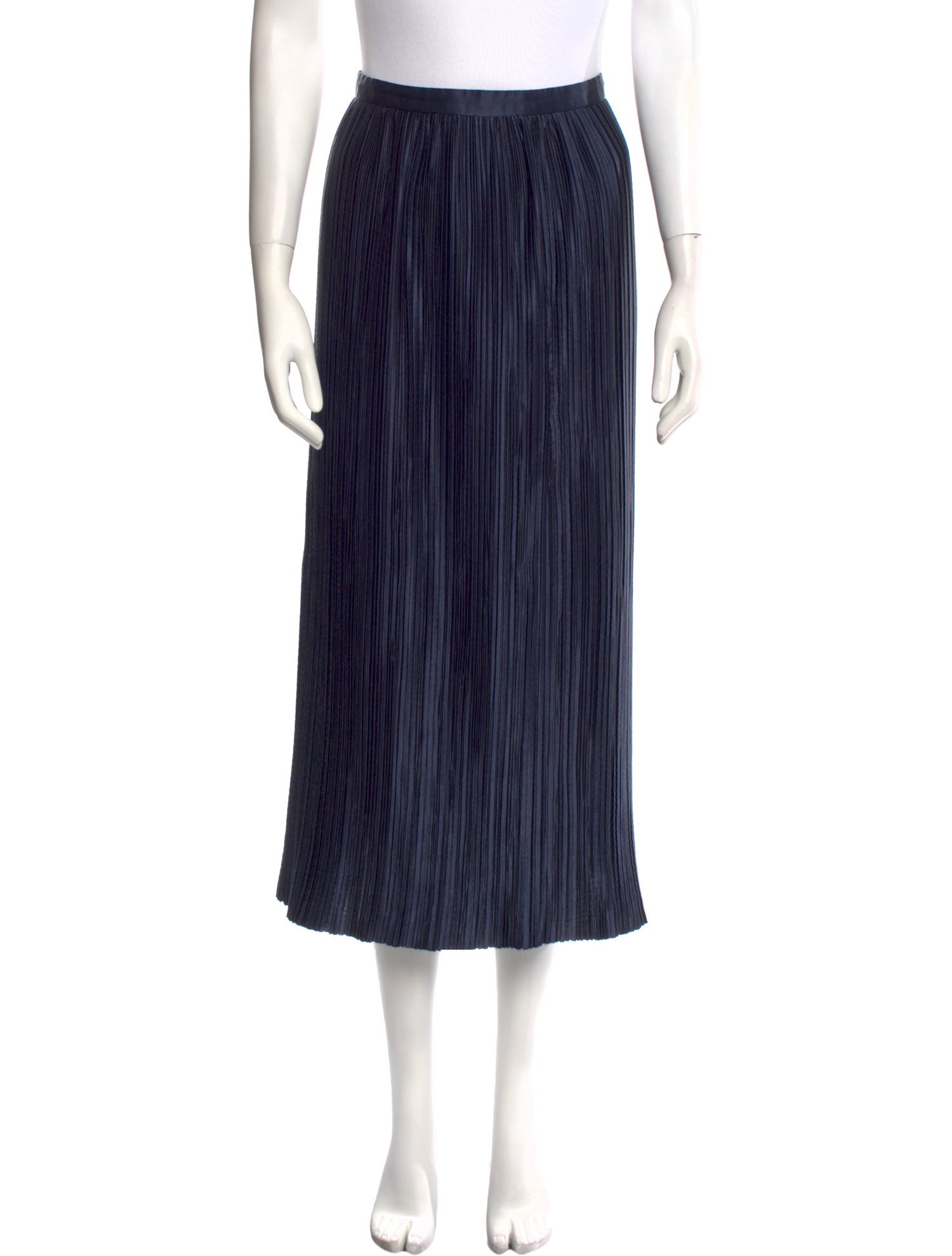 Tibi Pleated Accents Midi Length Skirt