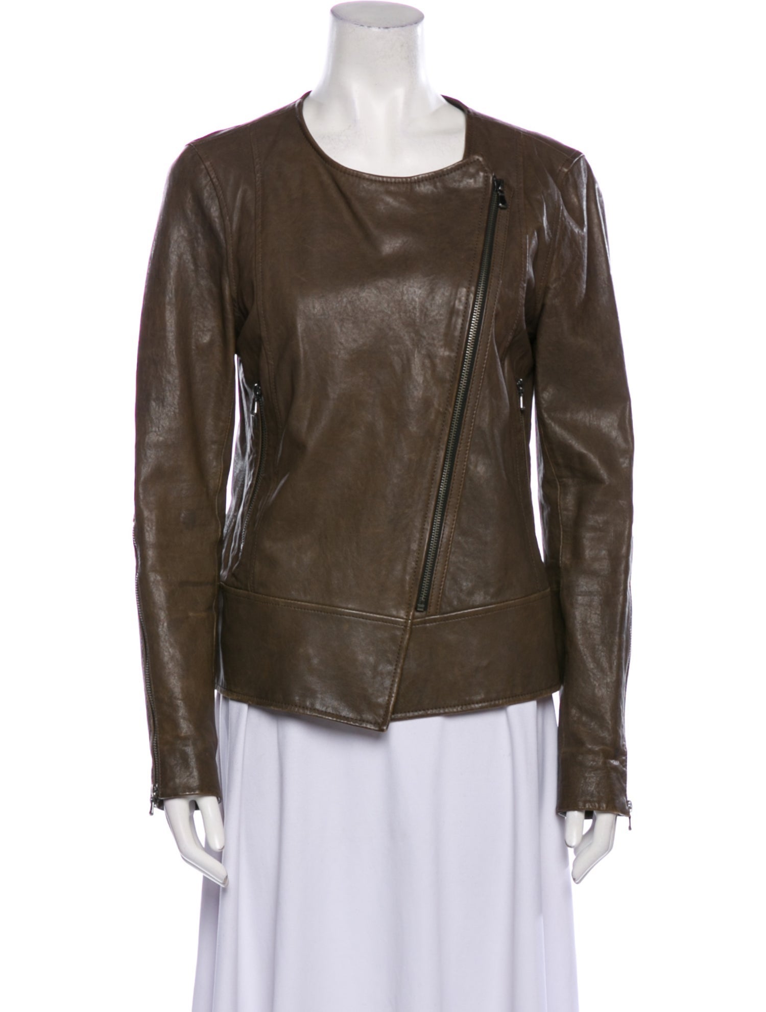 Tibi Leather Biker Jacket