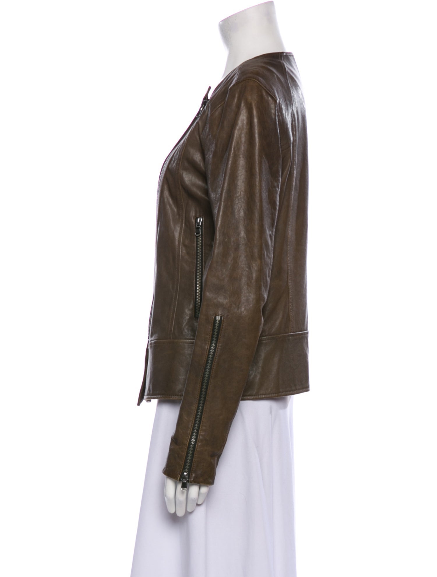 Tibi Leather Biker Jacket